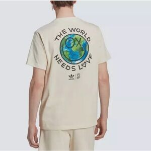 Adidas Cream 'The World Needs Love' Men's Tee